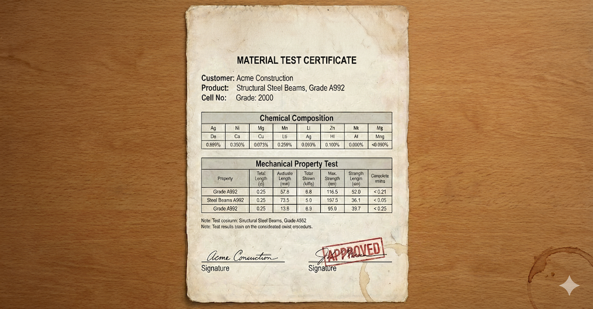 How to Read Mill Test Certificates (MTC) — Step-by-Step Guide